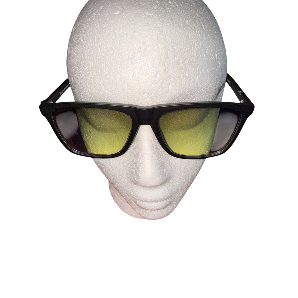 Panama Jack x Foster Grant r50 Sunglasses Matte Black Yellow Tint Lenses Unisex